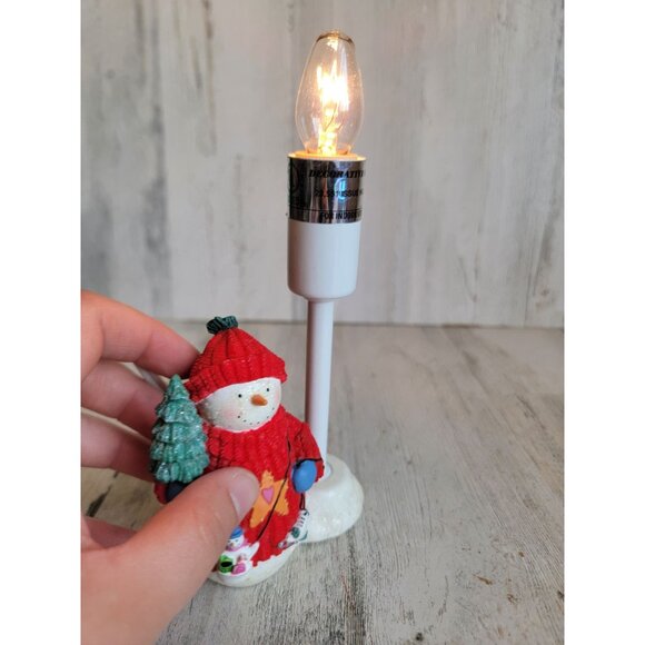 Hallmark snowman lamp sweater unique Xmas home decor - Picture 3 of 7